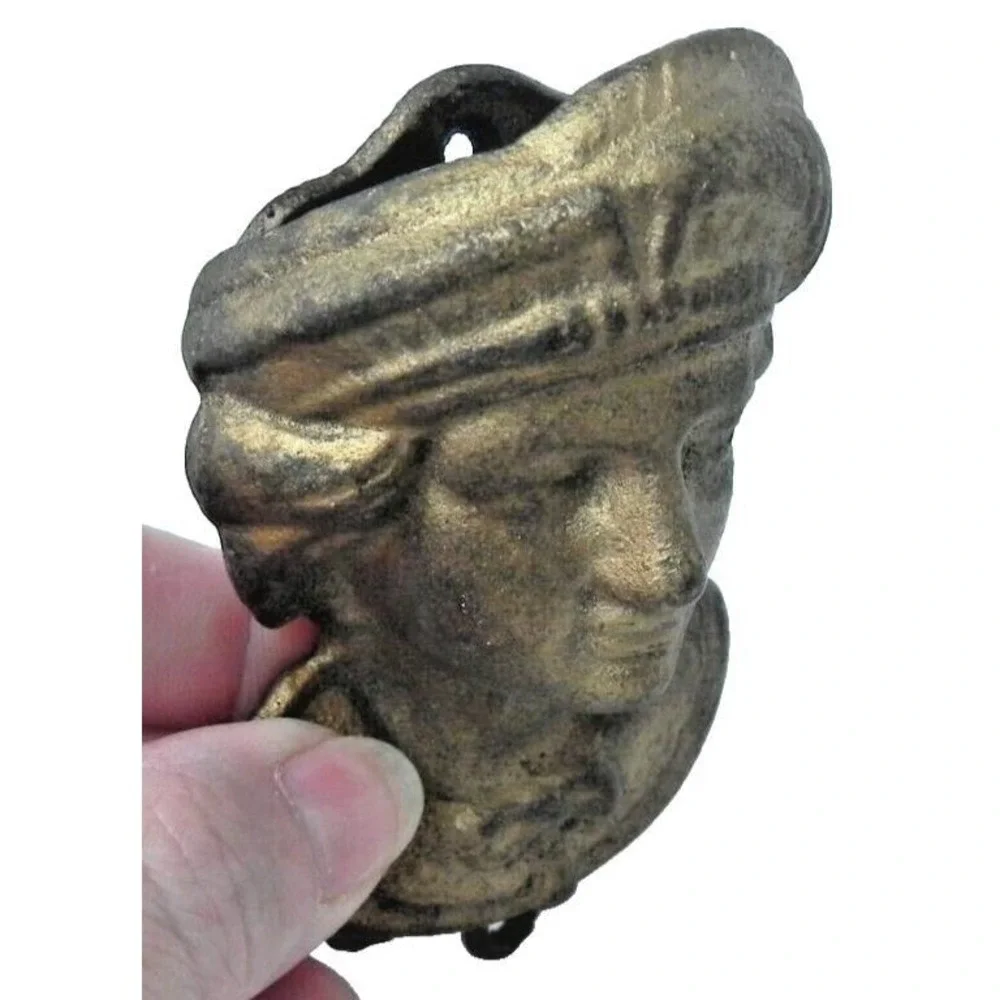 Vintage Christopher Columbus Match‎ Safe Columbian Cast Iron